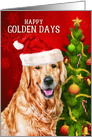 Happy Golden Days Golden Retriever Christmas Dog card