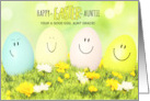for Aunt Smiling Easter Eggs in the Spring Custom Name card