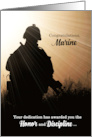 Marine Boot Camp Graduate Military Soldier Sunset Silhouette card