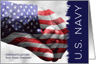U.S. Navy Boot Camp Graduate Hand in Hand with Flag card
