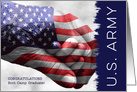 U.S. Army Boot Camp Graduate Hand in Hand with Flag card