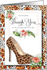 Bridal Shower Gift Thank You Tropical Cheetah Print Custom card