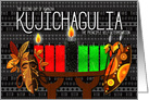 Kwanzaa Day 2 Kujichagulia Self Determination with Kinara Candles card