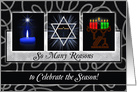 Interfaith Greetings with Christmas Hanukkah and Kwanzaa card