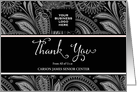 Professional Logo Business Thank You Black Paisley card