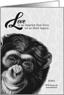 Sympathy Zoo Animal Loss Painted Chimpanzee card