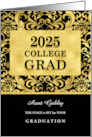 Custom Relation College Graduation Faux Gold Foil 2025 card