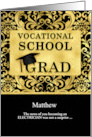 Electrical Vocational School Graduate Faux Gold Foil Custom card