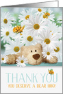 for Kids a Bear Hug and a Thank You Daisy Garden Blank Inside card