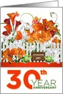 Custom 30th Wedding Anniversary Garden of Lilies card