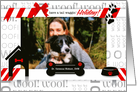 from Veterinary Office with Photo Dog Lover Theme Red White and Black card