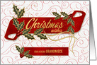 for Grandniece Christmas Wishes Holly and Berries card