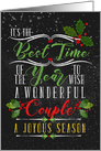 for Both of You Best Time of the Year Christmas Chalkboard and Holly card