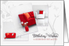Interior Decorator Birthday in a Red and White Modern Home Theme card