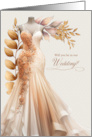 Be in Our Wedding Request Peach and Golden Gown card