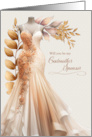 Godmother Sponsor Request Peach and Golden Gown card