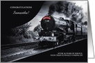 30 Year Railroad Retirement Congratulations Train Custom card