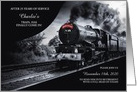 No.25 Train Railroad Retirement Invitation Custom Text card