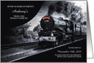 No.50 Train Railroad Retirement Invitation Custom Text card