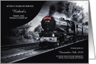 No.55 Train Railroad Retirement Invitation Custom Text card