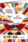 for Godson Get Well Boy Superhero Comic Book Theme card