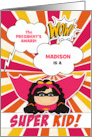 President’s Award for Educational Excellence Girl Superhero Custom card
