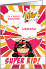 Foster Daughter Encouragement Superhero Comic Theme Custom card