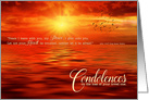 Sympathy Condolences with Sunset Ocean John 14:27 Bible Verse card