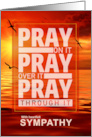 for Pastor Sympathy Sunset Ocean Pray Through It card