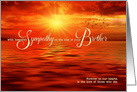 Loss of a Brother Sympathy Sunset Ocean card