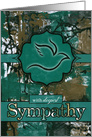 with Sympathy Teal and Brown Urban Graffiti Theme with Dove card