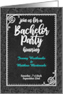 Bachelor Party Invitation Mr and Mr Black Damask Custom Names card