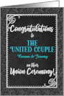 Civil Union or Commitment Congratulation Damask Custom card