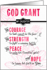for Daughter Fighting Cancer Pink Sending a Prayer Religious card