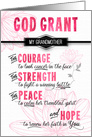 for Grandmother Fighting Cancer Pink Sending a Prayer Religious card