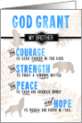 for My Brother Fighting Cancer Wildlife Themed Religious Prayer card