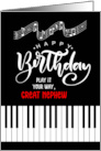 Great Nephew Birthday Music Theme Piano Keys card