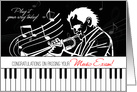 Passed Your Music Exam Piano Keys and Jazz Musician card