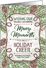 Business Customers Holiday Cheer Watercolor Pines Custom card