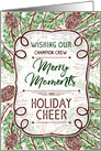 for Champion Crew Business Holiday Cheer Watercolor Pines card