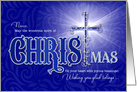for Niece Religious Christmas Blessings with Christian Cross card