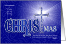 for Pastor and Family Religious Christmas Blessings Christian Cross card