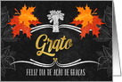 Portuguese Thanksgiving Grateful Belssings Chalkboard Blank card