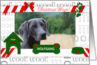 from the Dog Christmas Wags with Pet’s Photo and Name Horizontal card