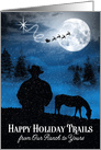 from Our House to Yours Happy Trails Western Cowboy Christmas card