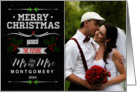 Christmas from Future Mr and Mrs Your Name Chalkboard Theme card