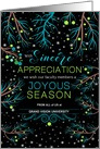 for Faculty Business Modern Blue and Green on Black Custom card