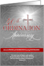40th Ordination Ruby Anniversary Celebration Cross Custom card
