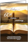 for Bishop 60th Ordination Anniversary Bible and Christian Cross card