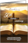 for Preacher 50th Ordination Anniversary Bible Christian Cross card
